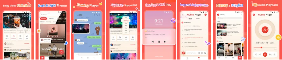 BUBBLE PLAYER - VIDEOS & MUSIC APP